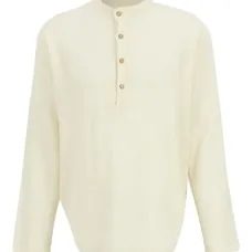 Футболка с длинными рукавами из хлопкового муслина