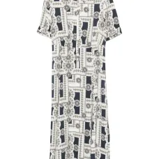 Платье миди с геометричным принтом