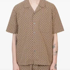 Рубашка с короткими рукавами и геометричным принтом
