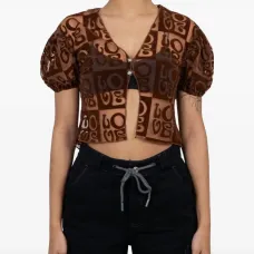 Блузка с объемными рукавами Блузка с объемными рукавами