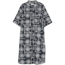 Мини-платье с принтом и карманами