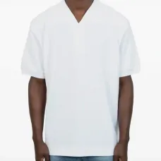 Рубашка поло с V-образным вырезом и короткими рукавами