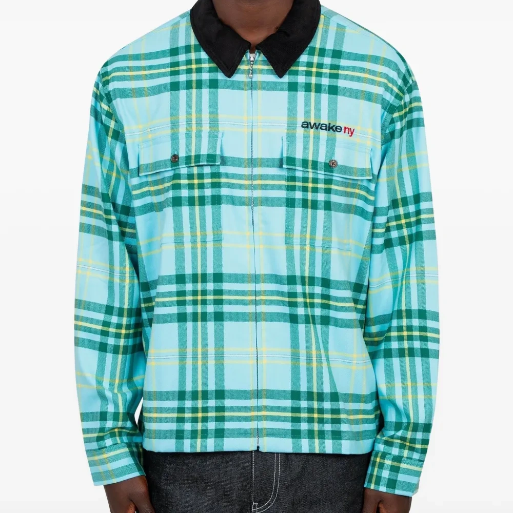 клетчатая рубашка на молнии