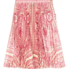 юбка со складками и цветочным принтом