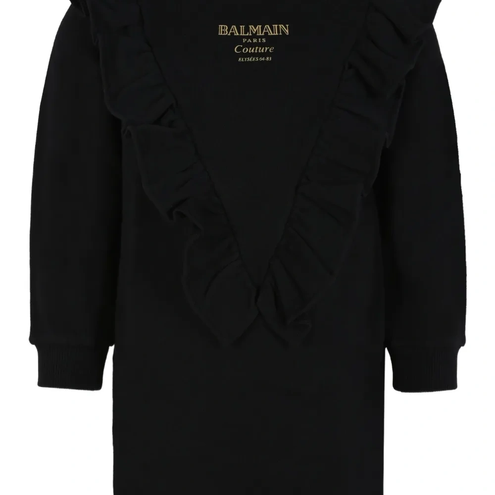 Платье с логотипом и оборками