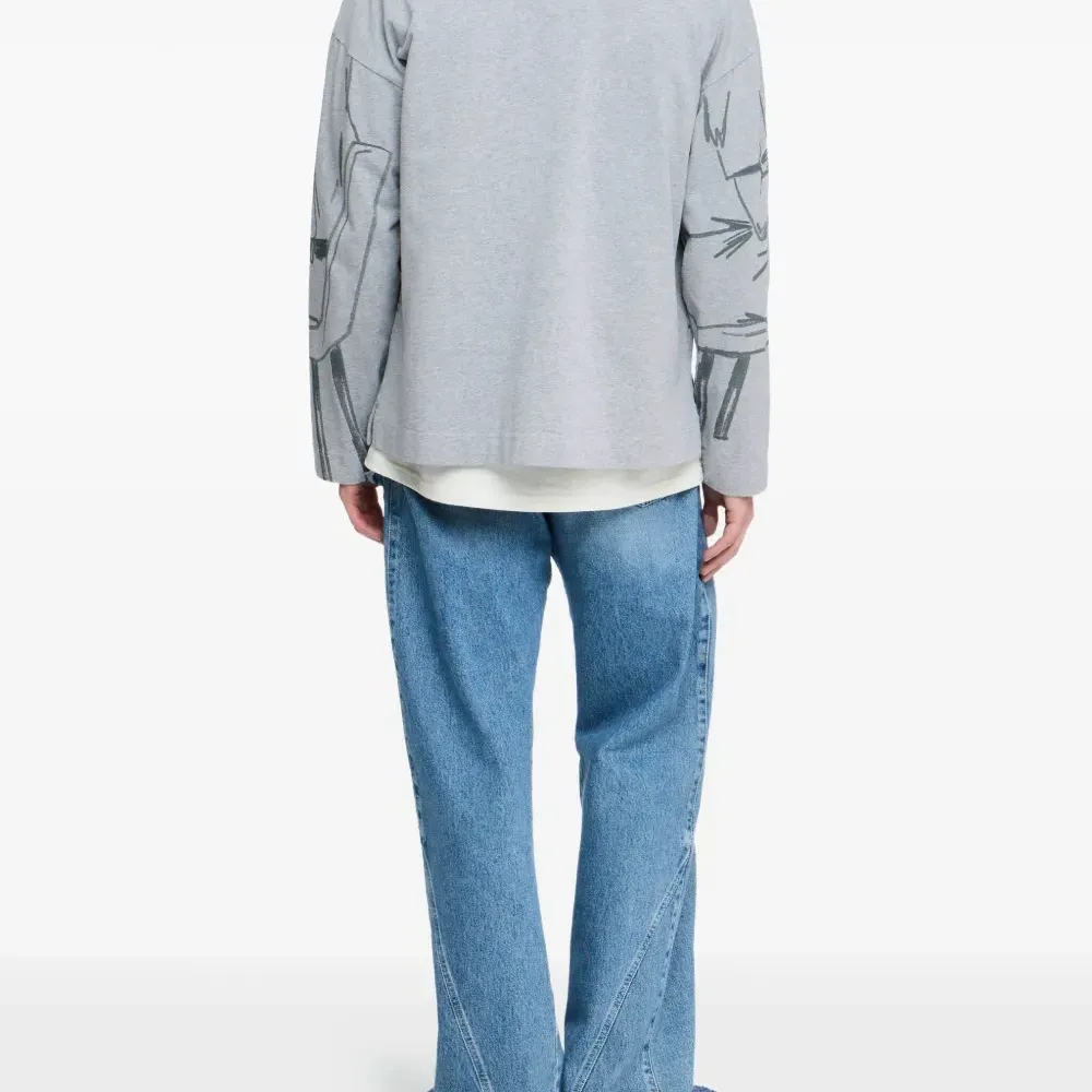 Толстовка на молнии с принтом