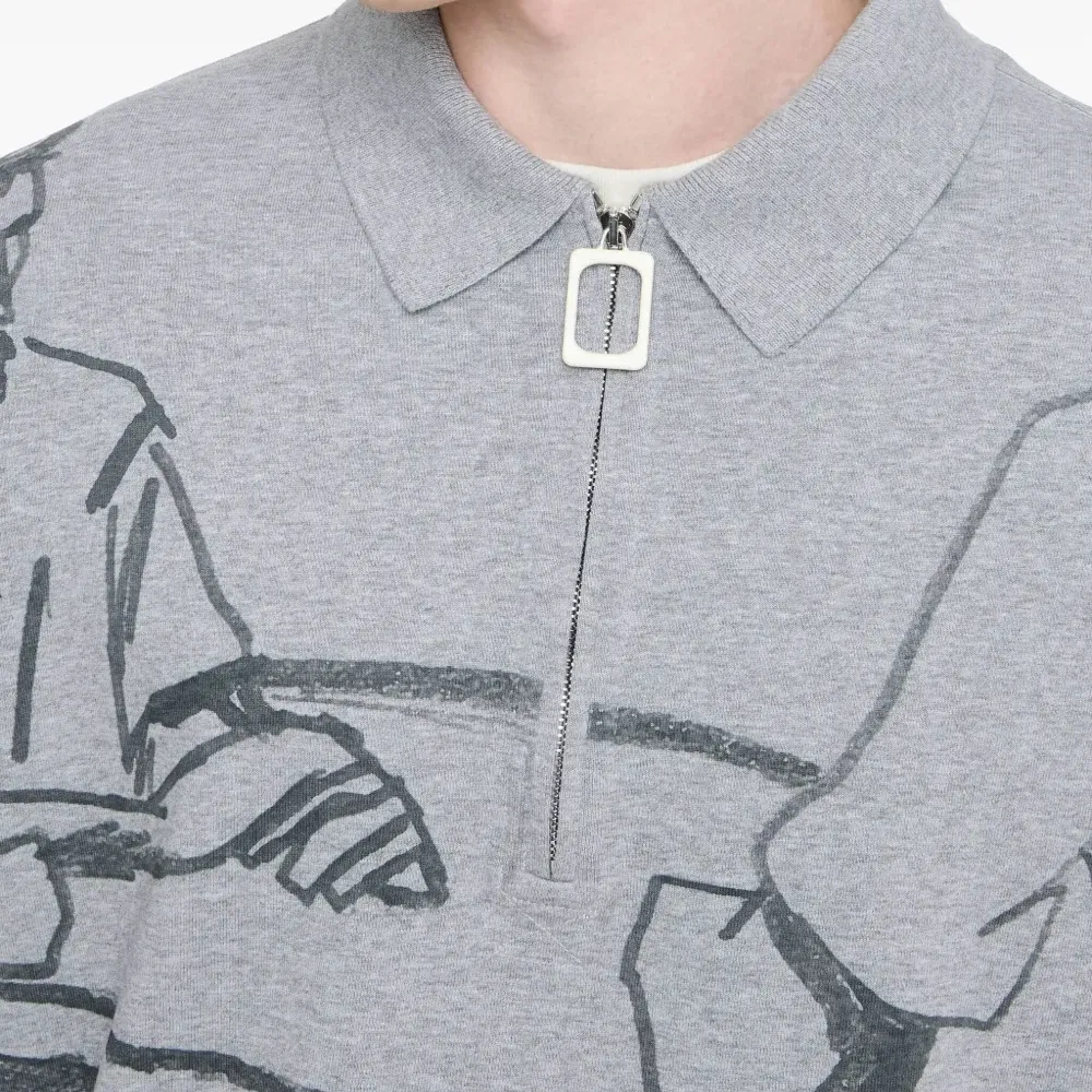 Толстовка на молнии с принтом