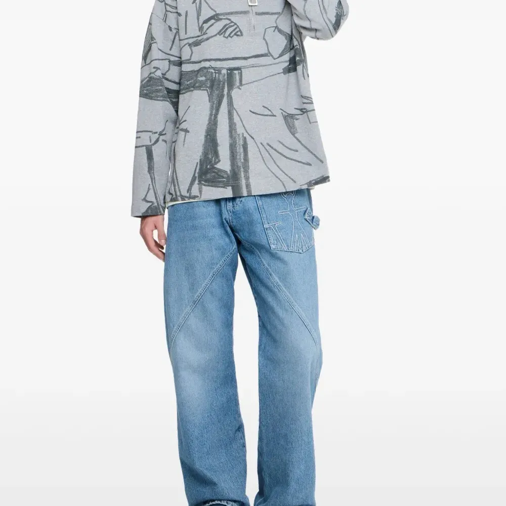 Толстовка на молнии с принтом