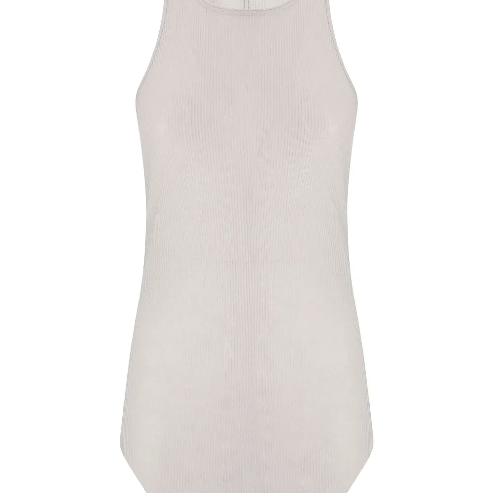 Топ в рубчик с круглым вырезом