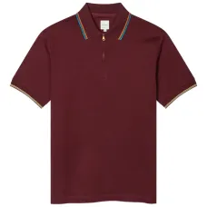 Рубашка поло с отделкой в полоску