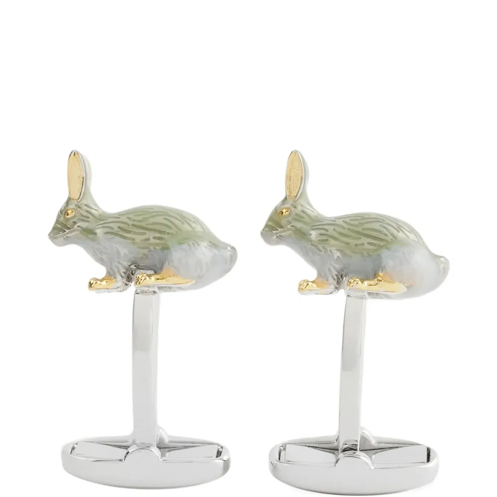 Запонки в форме кроликов