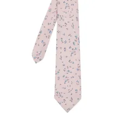 Шелковый галстук с цветочным принтом