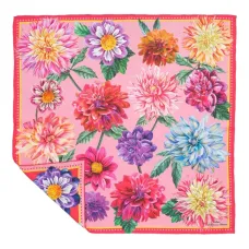 Шелковый платок с цветочным принтом Шелковый платок с цветочным принтом
