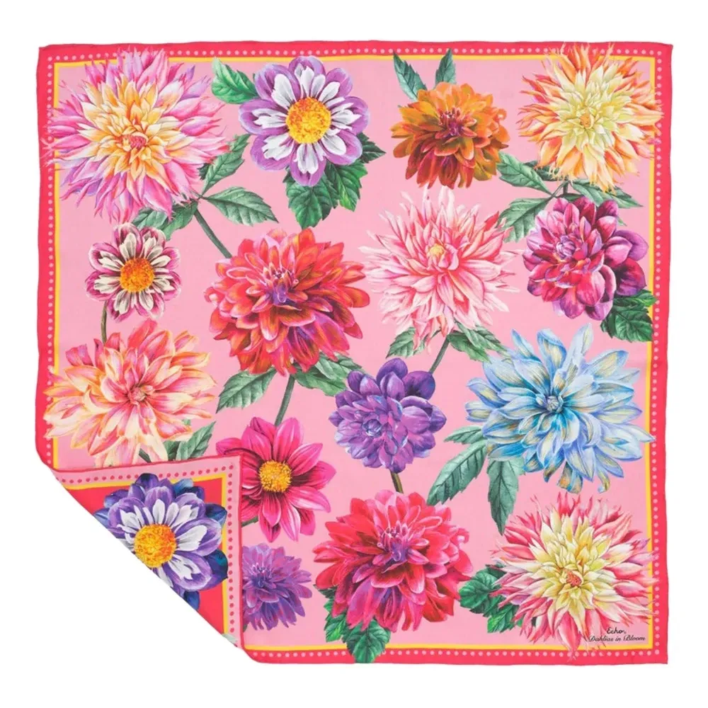 Шелковый платок с цветочным принтом