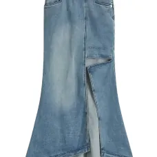 Асимметричная джинсовая юбка со шлейфом Асимметричная джинсовая юбка со шлейфом