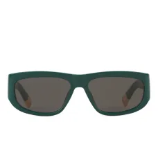 Зеленые солнцезащитные очки-авиаторы в оправе D-образной формы