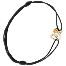 Колье S из желтого золота с подвеской