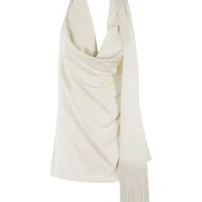 Драпированный топ с бахромой