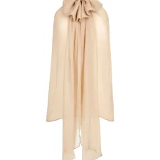 Шелковый топ с вырезом халтер