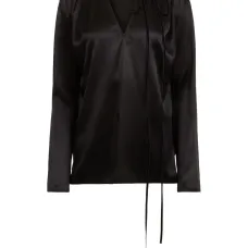 Атласный топ с V-образным вырезом Атласный топ с V-образным вырезом