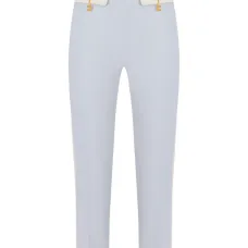 Брюки с контрастным поясом и лампасами Брюки с контрастным поясом и лампасами