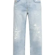 джинсы с эффектом потертости