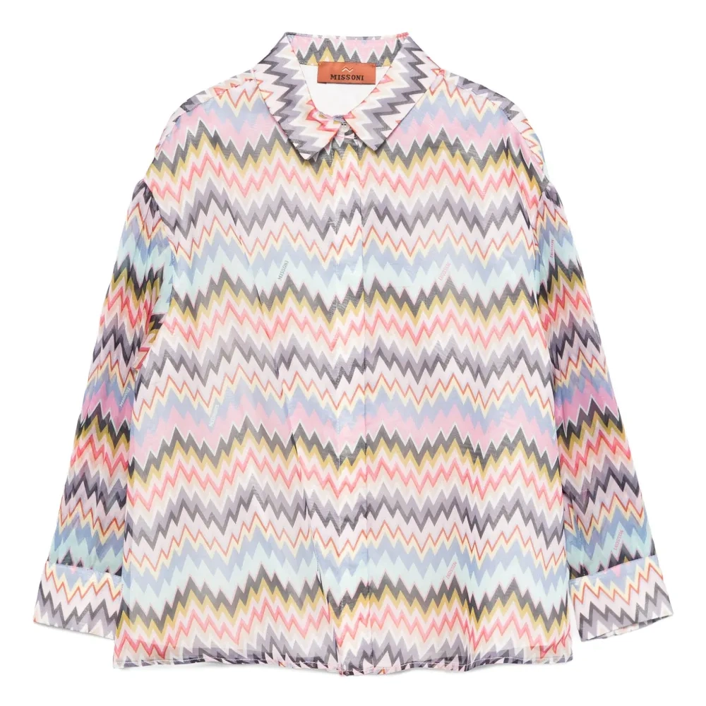 рубашка с узором зигзаг