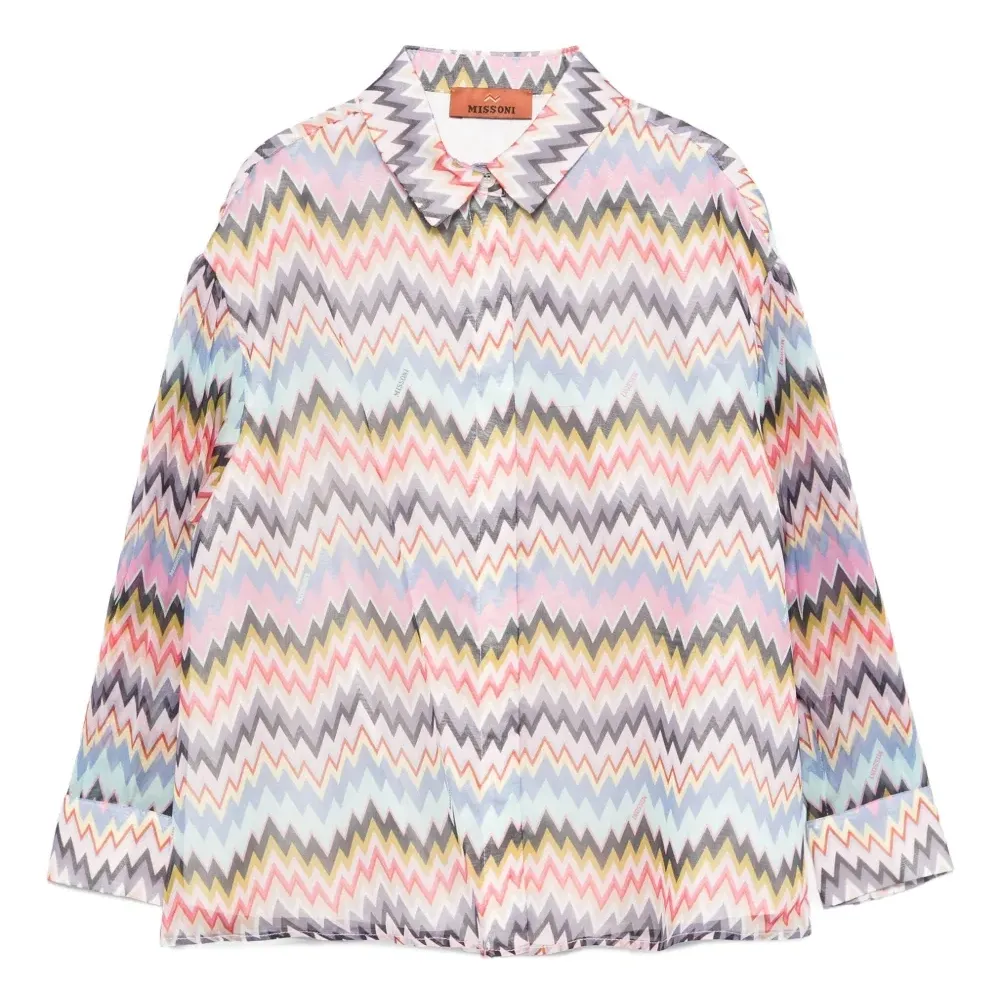 рубашка с узором зигзаг