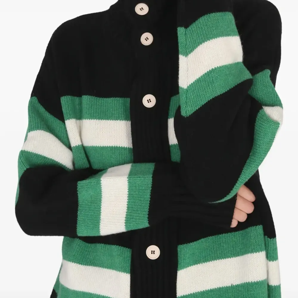 Полосатый кардиган на пуговицах