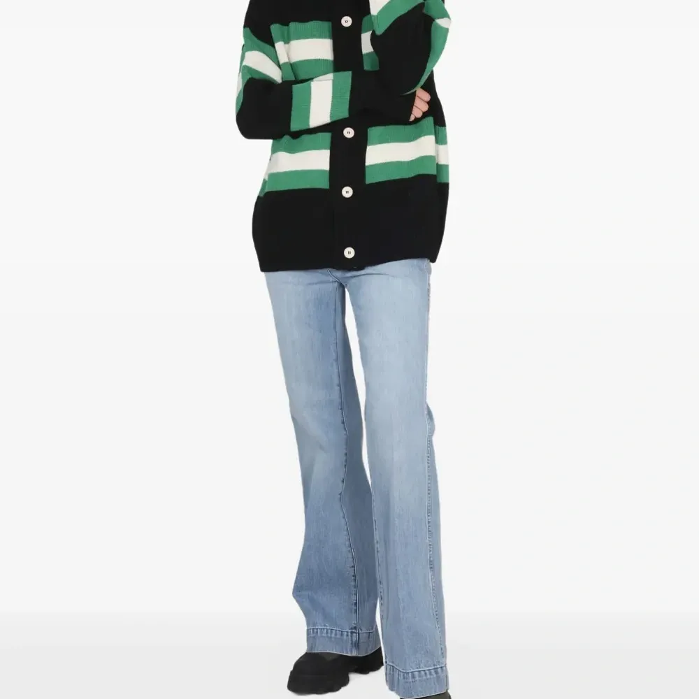 Полосатый кардиган на пуговицах