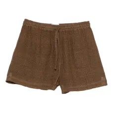 Льняные шорты с эластичным поясом