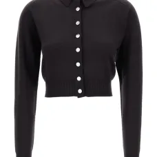 кардиган с заостренным воротником