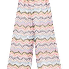 брюки с узором зигзаг