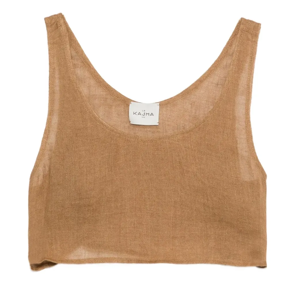 льняной топ с U-образным вырезом льняной топ с U-образным вырезом