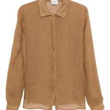 Льняная рубашка на пуговицах