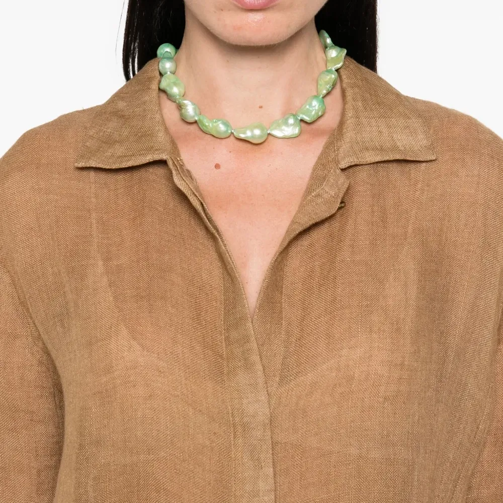 Льняная рубашка на пуговицах Льняная рубашка на пуговицах