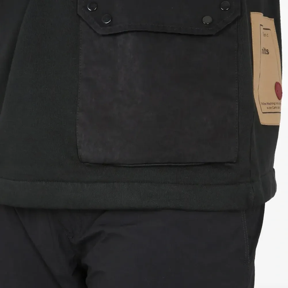 Толстовка с круглым вырезом и карманом