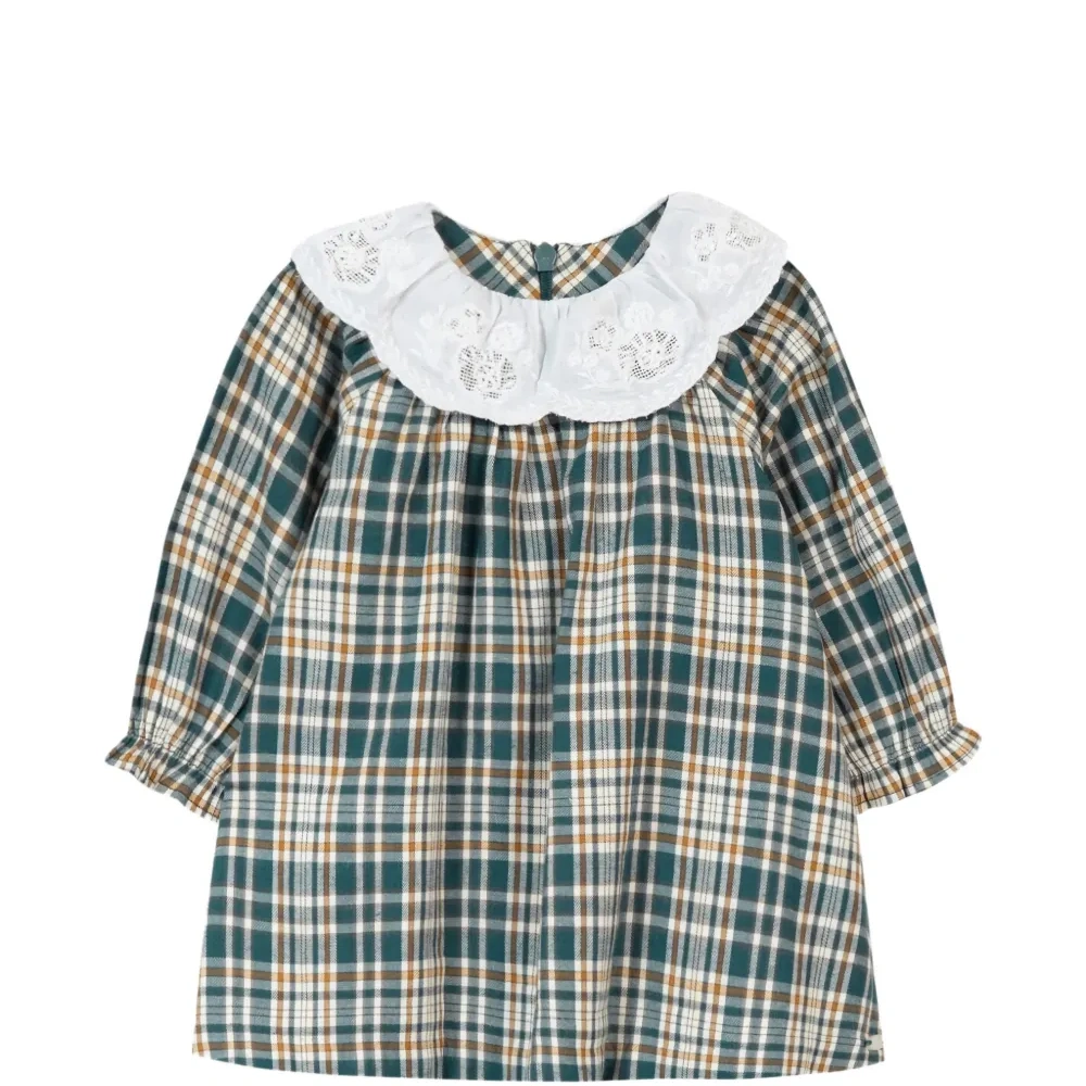 Клетчатый вышитый топ для малыша