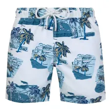 Шорты с графическим принтом и кулиской