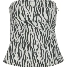 топ с зебровым принтом