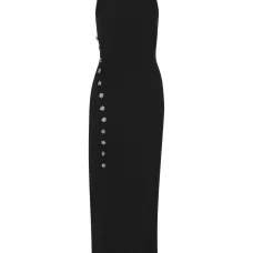 платье миди с декоративными пуговицами