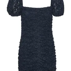 платье мини с объемными рукавами