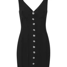 платье мини на пуговицах