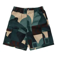 Шорты с абстрактным принтом и накладными карманами