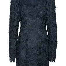 платье мини с кружевной отделкой платье мини с кружевной отделкой