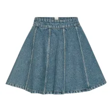 джинсовая юбка мини со складками