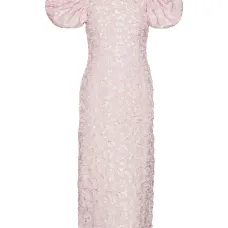 жаккардовое платье макси с объемными рукавами жаккардовое платье макси с объемными рукавами