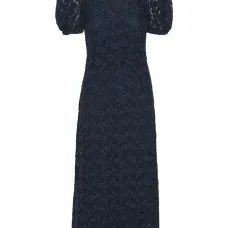 платье миди с объемными рукавами