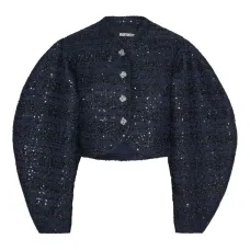 жакет с объемными рукавами и пайетками жакет с объемными рукавами и пайетками