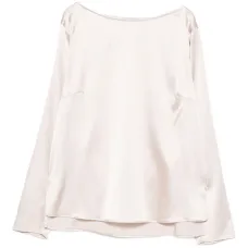 Блузка с вырезом-лодочкой и длинными рукавами